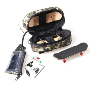 Amazing Professional Army green Finger Skateboard bag Fingerboard bags Adult Novelty finger board toy's box fingerboard parts 1