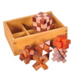 IQ Brain Teaser Kong Ming Lock Lu Ban Lock 3D Wooden Interlocking Burr Puzzles Game Learning Education Toy Adults Kids