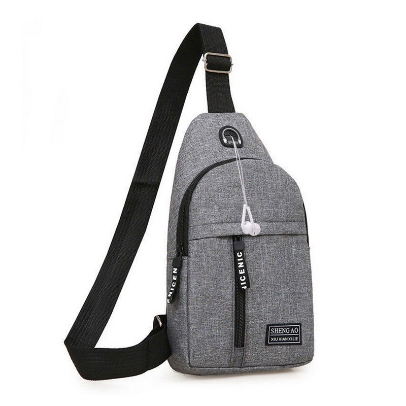Male Shoulder Bags USB Charging Crossbody Bags Men Anti Theft Multifunction Chest Bag School Short Trip Messengers Bagpack 2