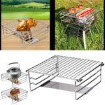 Barbecue Net Folding Grill Rack 304 Stainless Steel Non-Stick Grilling Mesh Outdoor Portable Camping Grill Net BBQ Accessories