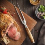 Master Forge Carving Fork Meat Fork 430 Stainless Steel Outdoor Barbecue Utensils Kitchen Tools Beautiful Gift Box