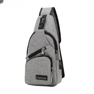 Male Shoulder Bags USB Charging Crossbody Bags Men Anti Theft Multifunction Chest Bag School Short Trip Messengers Bagpack