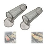 Greatest Grilling Basket Durable Ever Outdoor BBQ Cage Stainless Steel Barbecue Mesh Tube Essential BBQ Tool