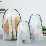 Women PVC Cosmetic Bag Organizer Drawstring Cactus Toiletry Kit Bag Pouch Case Travel Beauty Neceser Makeup Bag