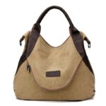 Women's Retro Canvas Top-Handle Bags Casual Fashion Ladies Handbag Female Handheld Crossbody Shoulder Messenger Travel Bag