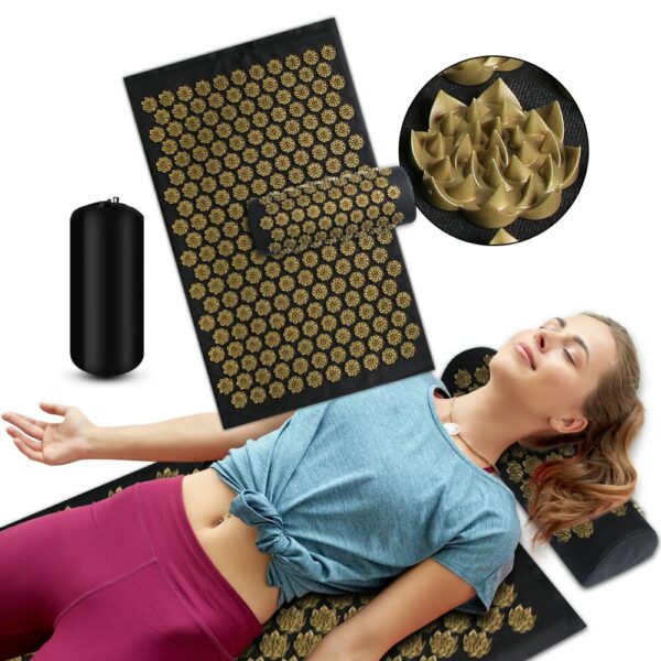 Eco Lotus Spike Mat Acupuncture Massage Cushion Kuznetsov's Applicator for Neck Foot Back Yoga Acupressure Massage Mat 1