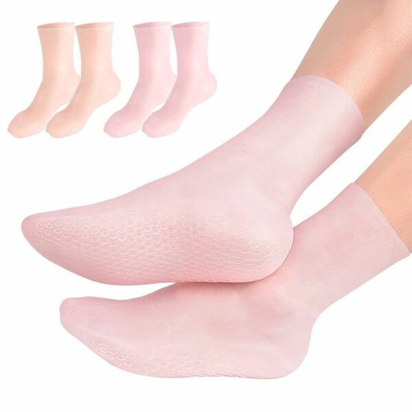 Cracked Feet Care Socks Anti Cracking Foot Care Socks Moisturizing Socks Foot Spa Pedicure Socks Long Silicone Socks 1