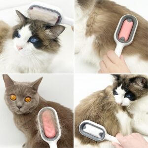 Double Sided Hair Removal Brushes for Cat Dog Pet Grooming Comb with Wipes Kitten Brush Pet Products 3