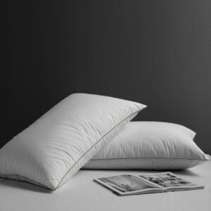 Peter Khanun Bed Pillows Goose Feather Filling Pillows for Sleeping Neck Protection Down-Proof 100% Cotton Shell 2