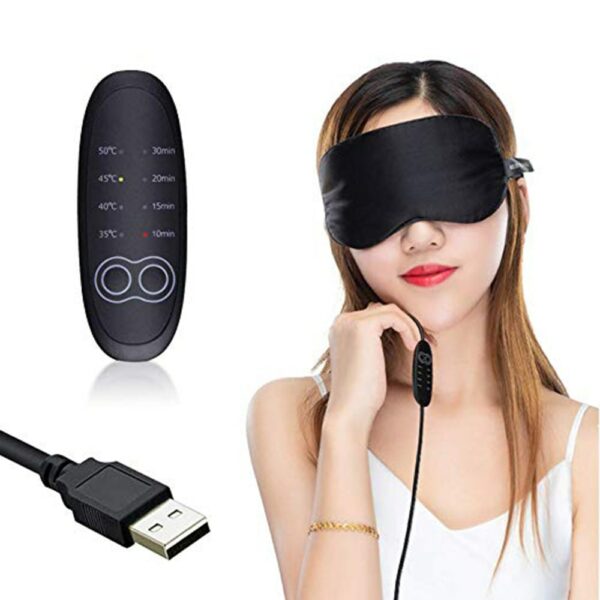 Sleeping Eye Mask Shading Mask For Sleep Soft Adjustable Temperature Control Electric Heated Eye Mask to Relieve Eye 1