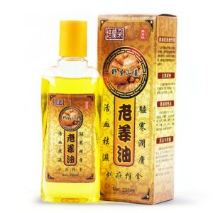 Plant Essential Oil Ginger Body Massage Oil 230ml Kneepad Thermal Body Ginger Essential Oil for Scrape Therapy 3