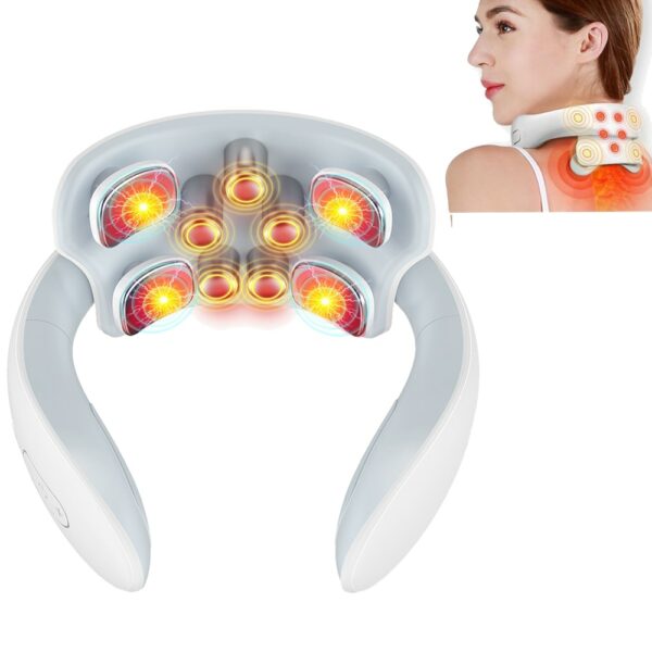 Smart Back And Neck Massager Instrument Shoulder Neck Massage Cervical Vertebra Health Care Vibrator Heating 1