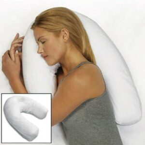 U Shaped Pillow Back & Neck Protective Support Cushion Non Allergenic Orthopedic Pillow with Ear Hole For Good Sleeping 1