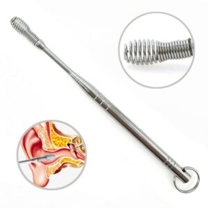 Stainless Steel Spring Spiral Ear Pick Spoon Wax Removal Cleaner Clean Ears Wax Removal Cleaner Health Care 1