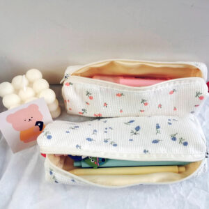 Fresh Style Pencil Bag Small Flowers Pencil Cases Cute Simple Pen Bag Storage Bags School Supplies Stationery Gif 1