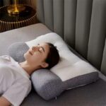 Super Ergonomic Pillow Ergonomic Neck Pillow Protect Neck Spine Orthopedic for All Sleeping Positions Cervical Contour Pillow