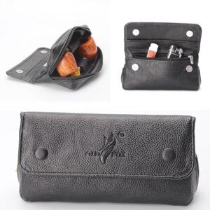 Leather Tobacco Bag，Pipe Pouch Case bag，For 2pcs Tobacco Pipe，smoke Clean Tool，Smoking Paper Holder
