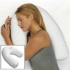 U Shaped Pillow Back & Neck Protective Support Cushion Non Allergenic Orthopedic Pillow with Ear Hole For Good Sleeping