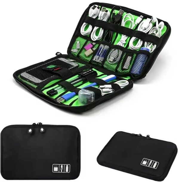 Storage Bag Electronic Accessory Organizer Portable USB Data Cable Charger Plug Travel Waterproof Organizer