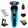 Electric Shaver Washable Rechargeable Electric Razor Shaving Machine for Men Body Hair Beard Trimmer Wet-Dry Use Washable