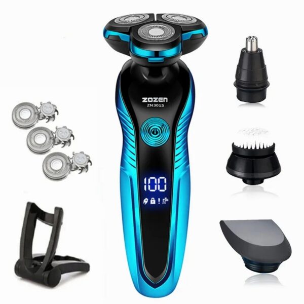 Electric Shaver Washable Rechargeable Electric Razor Shaving Machine for Men Body Hair Beard Trimmer Wet-Dry Use Washable
