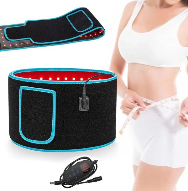 Red Infrared LED Light Therapy Belt Back Pain Relief Wrap Burn Fat Wrap Slimming Machine Waist Heat Pad Full Body