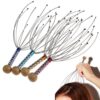 Head Relax Massager Hair Held SPA Scalp Neck Stress Relief Massage Release Head Physician Steel Ball Massager