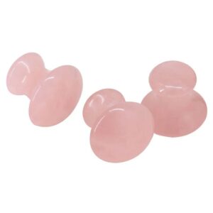 Natural Rose Quartz Stone Gua Sha Tool Mushroom Jade Roller Massager Scraping Board Facial Neck Body Eye Massage Slimming Lift