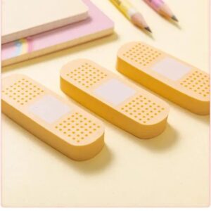 Funny Band Aid Design Erasers for Kids' Gift Office Supply Back to School Eraser Stationery Rubber