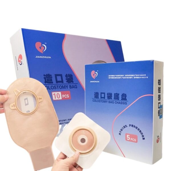 Colostomy Bags Hole One-piece Drainable Ostomy Bags Stoma Care Pouch With Clips Closure Colostomy Bag Prevent Leakage