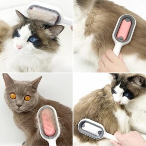 Double Sided Hair Removal Brushes for Cat Dog Pet Grooming Comb with Wipes Kitten Brush Pet Products