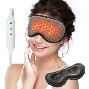 Electric Heated Eyes Mask Hot Compress Warm Therapy Eye Care Massager Relieve Tired Eyes Dry Eyes Sleep Blindfold