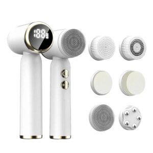 Electric Facial Cleansing Brush 6 In 1 Face Cleaner Blackhead Removal Pore Clean Skin Rejuvenation Beauty Care Device
