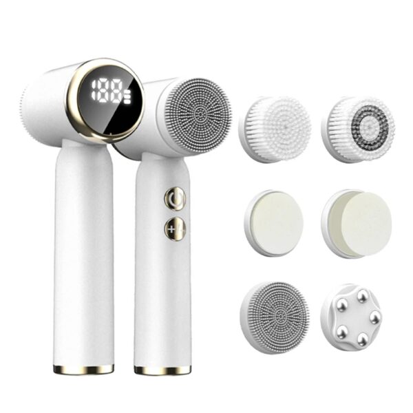 Electric Facial Cleansing Brush 6 In 1 Face Cleaner Blackhead Removal Pore Clean Skin Rejuvenation Beauty Care Device
