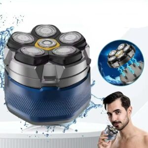 Titanium Electric Head Shaver for Bald Men 6D Magnetic Razor Hair Trimmer Rechargeable LED Waterproof Face Hair Cutting