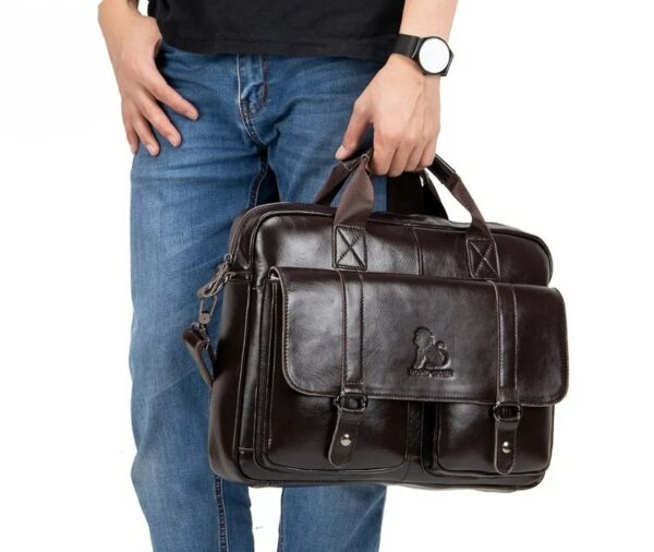 Men's Genuine Leather Bags Male Messenger Bag Men Leather Shoulder/Crossbody Bags for Men Laptop Bag Man Handbags