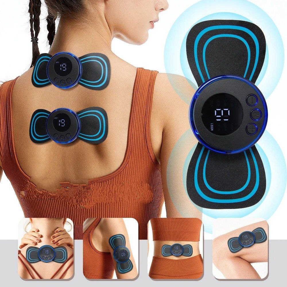 Neck Rechargeable Massager Electric Neck Massage EMS Cervical Vertebra Massage Patch for Muscle Pain Relief,Support