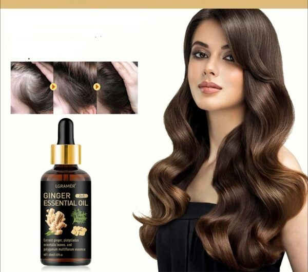 Natural Ginger Plant Hair Growth Oil Preventing Hair Dryness Split Moisturizing Gentle Nourishing Glossy Organics Hair