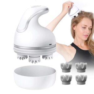 Head Massager Waterproof Electric Wireless Scalp Pet Cat Dog Massage Body Deep Tissue Kneading Vibrating Device