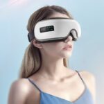 Electric Vibrating Eye Massager Orbital Massage Hot Compress Eye Protection Bluetooth Music 3 Temperature Heating Led Display