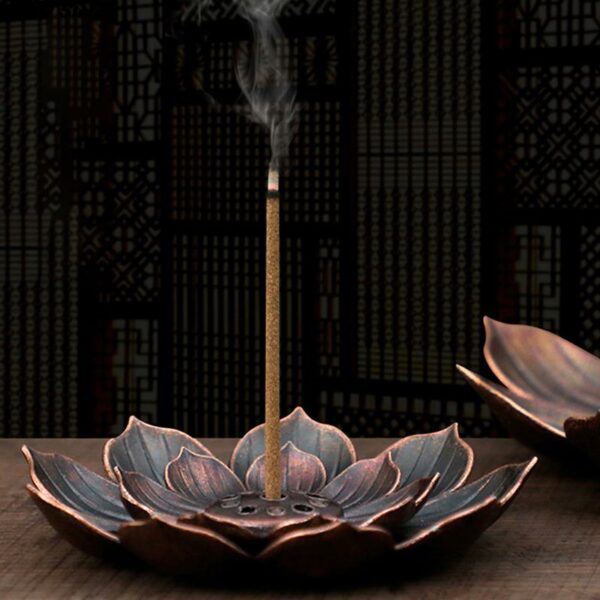 Alloy Incense Burner Stick Holder Plate Buddhism Lotus Censer Bronze Nasturtium Incense Burner