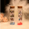 Personalized Mini Photo In Bottle Custom Image Glass Bottle Stopper Vials Jars With Cork Wishing Bottle Wedding Favor