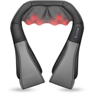 Shiatsu Back Shoulder and Neck Massager U Shape Electric Full Body Massager with Heat Deep Tissue Kneading Pillow Massage