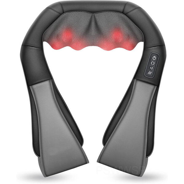 Shiatsu Back Shoulder and Neck Massager U Shape Electric Full Body Massager with Heat Deep Tissue Kneading Pillow Massage