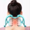 Neck Massager Roller Cervical Spine Massager Swan Shape Six-wheel Pressing Manual Massage Cervical Spine Health Care