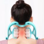Neck Massager Roller Cervical Spine Massager Swan Shape Six-wheel Pressing Manual Massage Cervical Spine Health Care