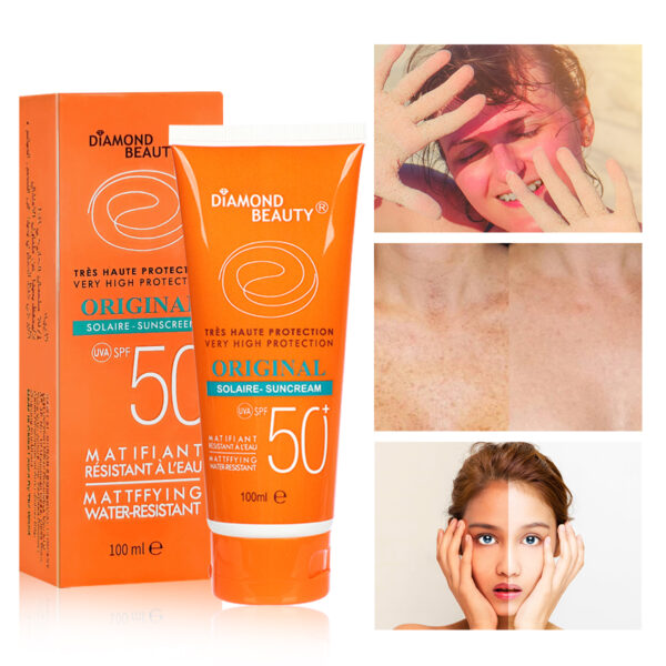 Face Suncreen SPF50 PA Refreshing Sun Care Double Care Oil and Acne Control Sunscreen for Oil Acne Skin