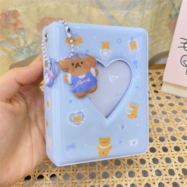 Cartoon Photocard Holder Photo Album Love Heart Hollow Collect Book Korea Kpop Idols Cards Pictures Storage Case