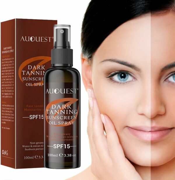 Dark Self-tanning Spray Body Face Fast Sun Tanning Oil Bronzer Nourishing Solarium Tanner Makeup Lotion Foundation