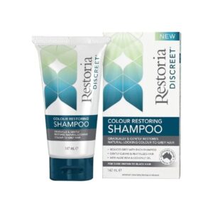 Restoria Discreet Colour Restoring Shampoo Care 147ml Reduce Grey Hair for Men and Women